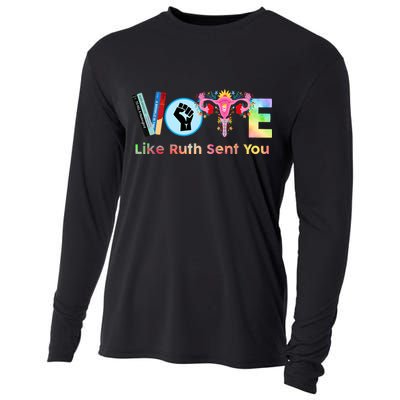 Vote Like Ruth Sent You Feminist Ruth Bader Ginsburg Rbg Cooling Performance Long Sleeve Crew
