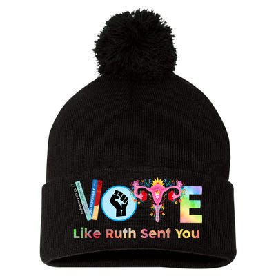 Vote Like Ruth Sent You Feminist Ruth Bader Ginsburg Rbg Pom Pom 12in Knit Beanie