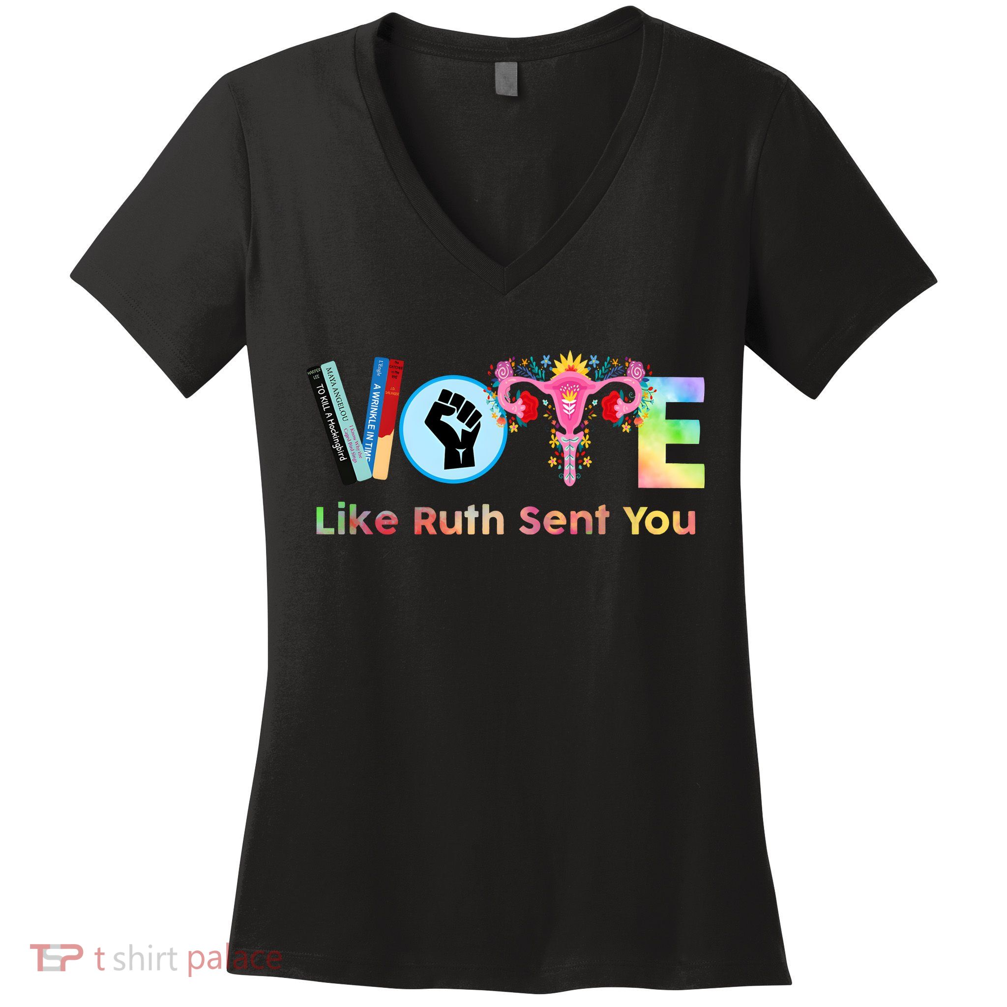 Vote Like Ruth Sent You Feminist Ruth Bader Ginsburg Rbg Women's V-Neck T-Shirt