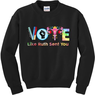 Vote Like Ruth Sent You Feminist Ruth Bader Ginsburg Rbg Kids Sweatshirt