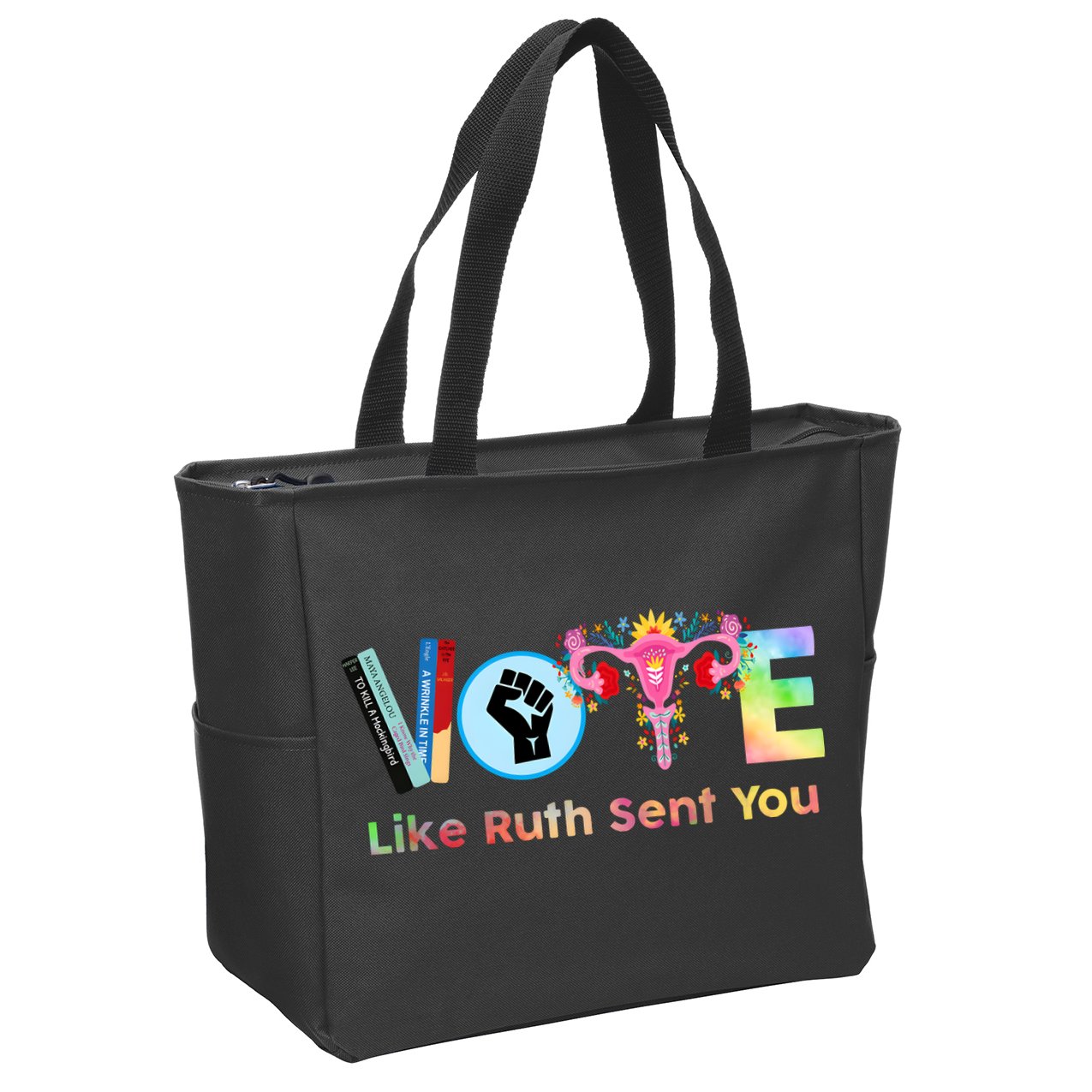 Vote Like Ruth Sent You Feminist Ruth Bader Ginsburg Rbg Zip Tote Bag