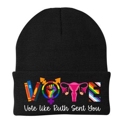 Vote Like Ruth Sent You Uterus Feminist Lgbt Knit Cap Winter Beanie