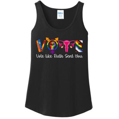 Vote Like Ruth Sent You Uterus Feminist Lgbt Ladies Essential Tank