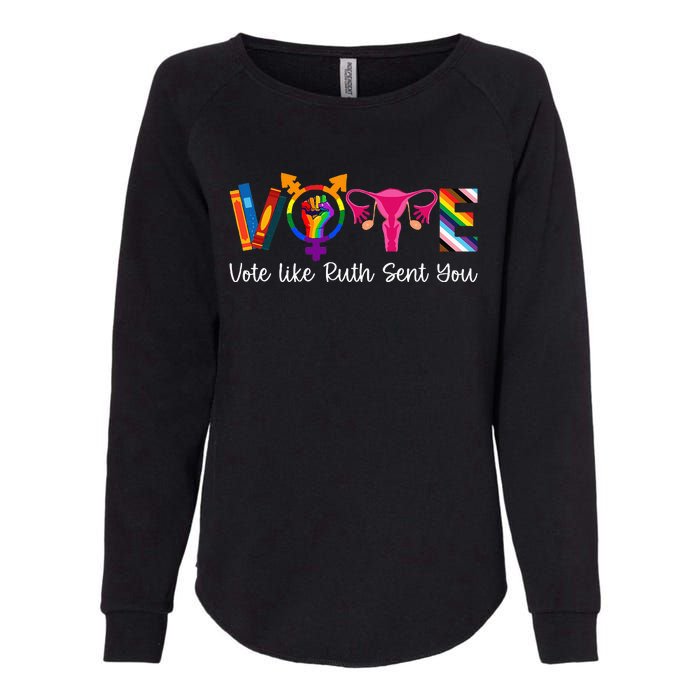 Vote Like Ruth Sent You Uterus Feminist Lgbt Womens California Wash Sweatshirt