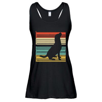Vintage Labrador Retriever Ladies Essential Flowy Tank