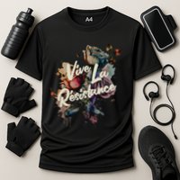 Vive La Résistance, Floral Feminist Cooling Performance Crew T-Shirt