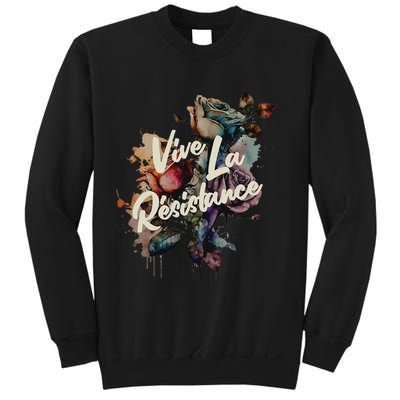 Vive La Résistance, Floral Feminist Sweatshirt
