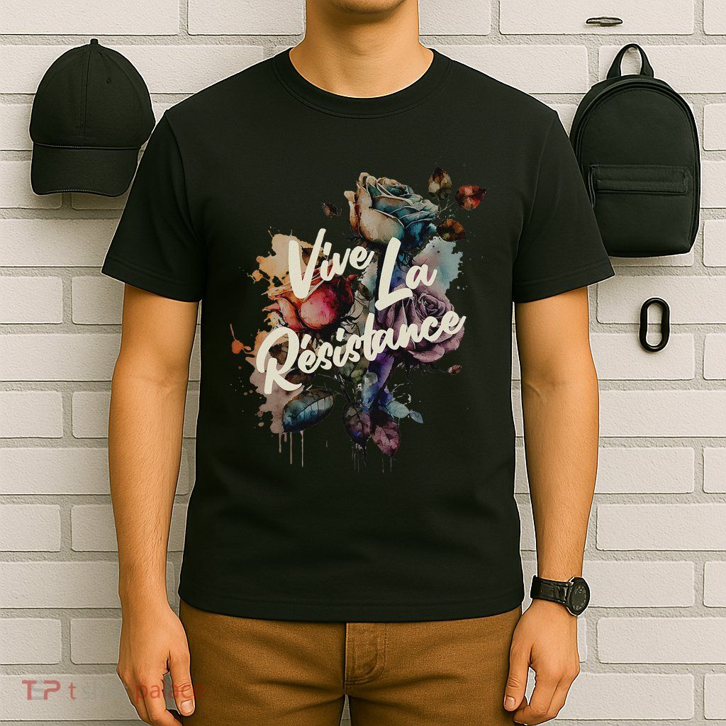 Vive La Résistance, Floral Feminist T-Shirt
