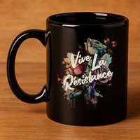 Vive La Résistance, Floral Feminist 11oz C Handle Ceramic Mug
