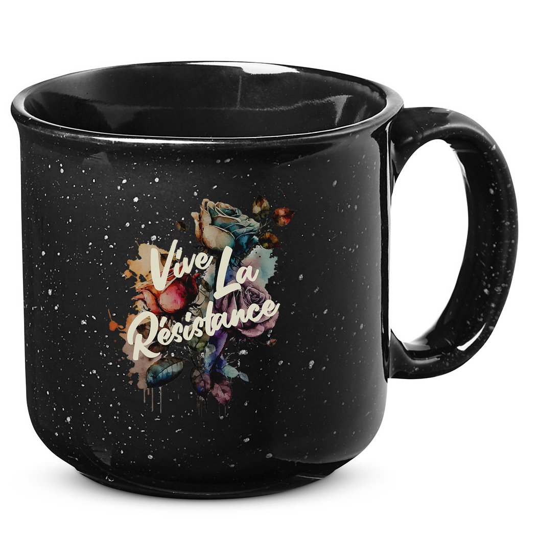 Vive La Résistance, Floral Feminist 15oz Campfire Ceramic Mug