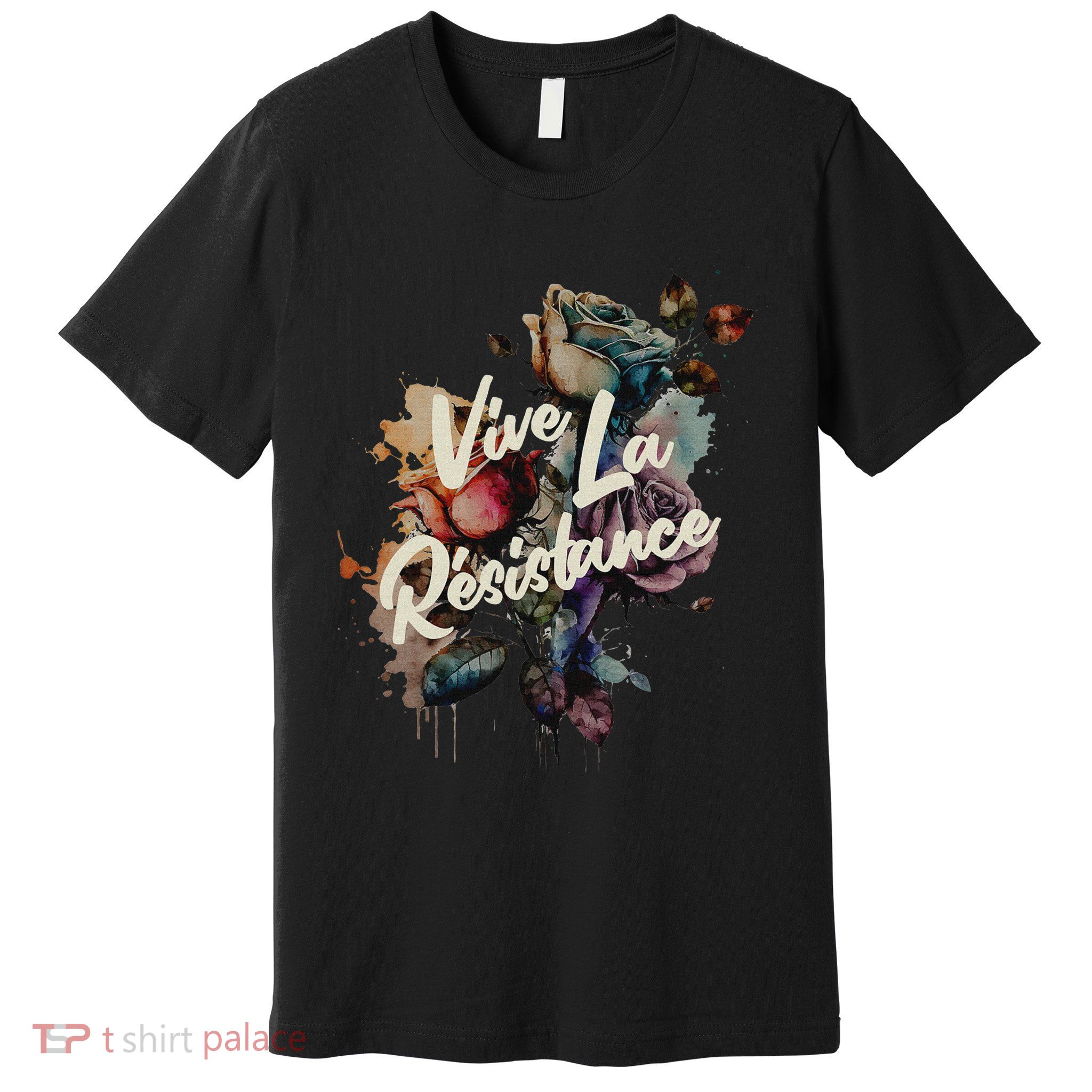 Vive La Résistance, Floral Feminist Premium T-Shirt
