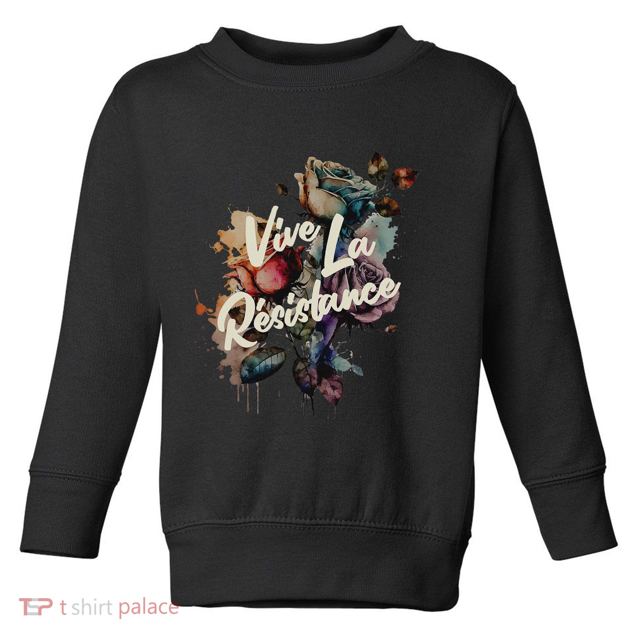 Vive La Résistance, Floral Feminist Toddler Sweatshirt