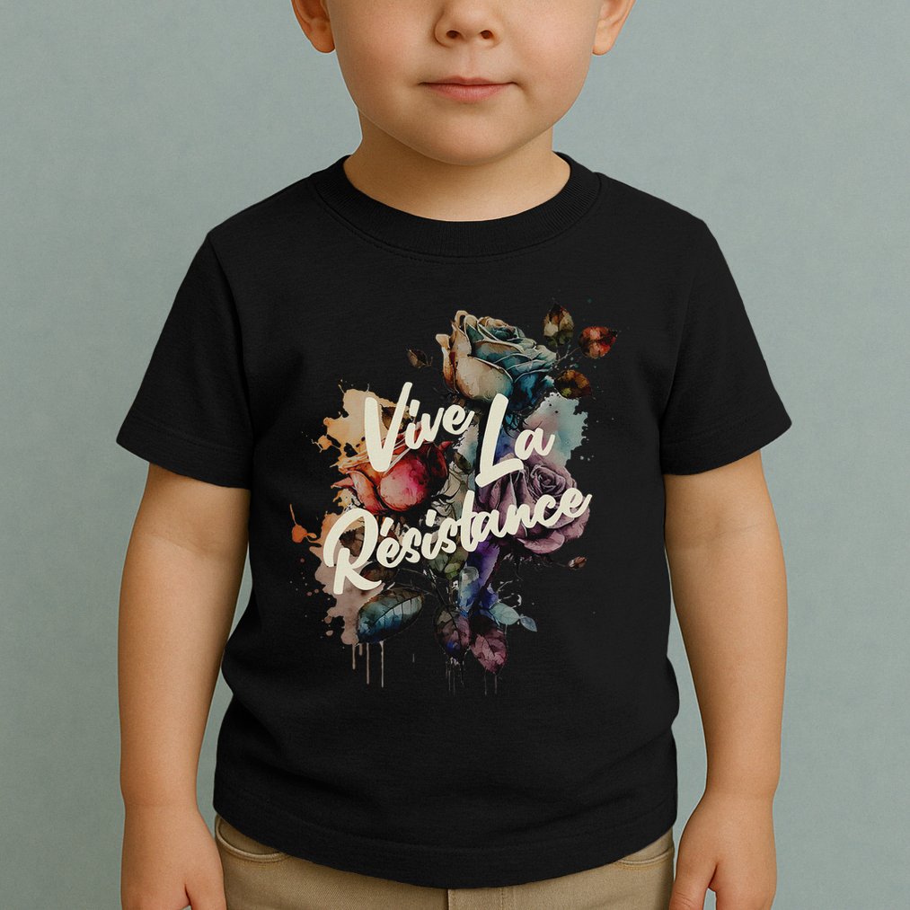 Vive La Résistance, Floral Feminist Toddler T-Shirt