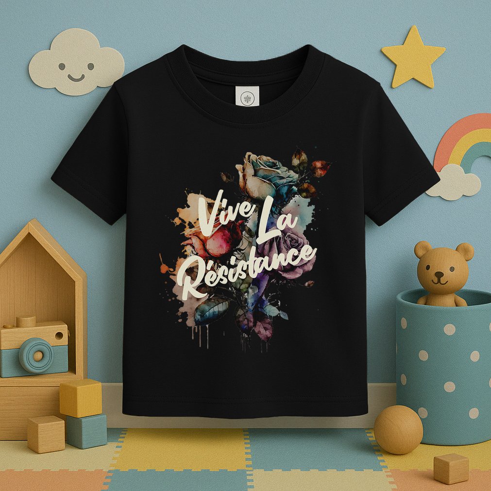 Vive La Résistance, Floral Feminist Toddler T-Shirt