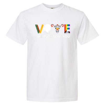 Vote Like Ruth Sent You Uterus Feminist Lgbt Garment-Dyed Heavyweight T-Shirt