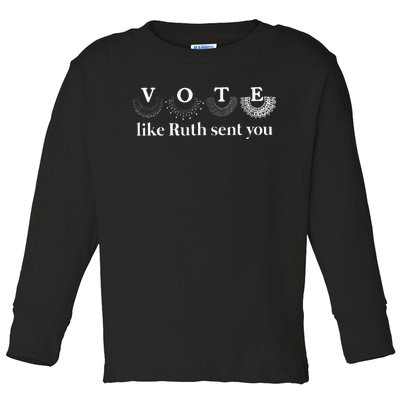 Vote Like Ruth Sent You Toddler Long Sleeve Shirt