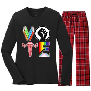 Vote Like Ruth Sent You Vote Like Ruth Sent You Feminist Rbg Ruth Bader Ginsburg Women's Long Sleeve Flannel Pajama Set 