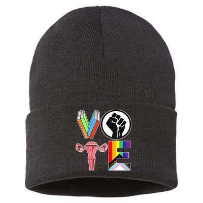 Vote Like Ruth Sent You Vote Like Ruth Sent You Feminist Rbg Ruth Bader Ginsburg Sustainable Knit Beanie
