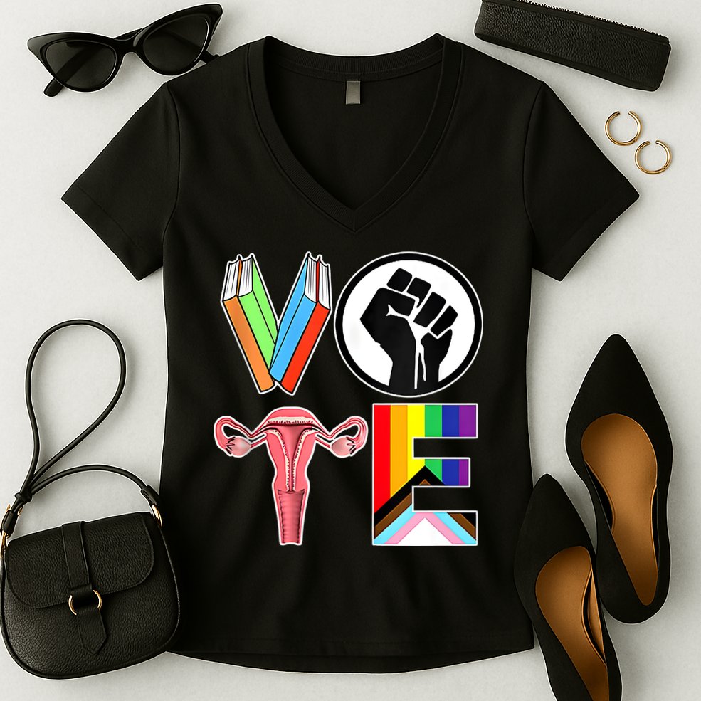 Vote Like Ruth Sent You Vote Like Ruth Sent You Feminist Rbg Ruth Bader Ginsburg Women's V-Neck T-Shirt
