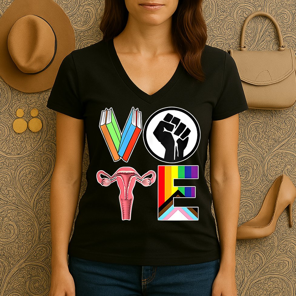 Vote Like Ruth Sent You Vote Like Ruth Sent You Feminist Rbg Ruth Bader Ginsburg Women's V-Neck T-Shirt