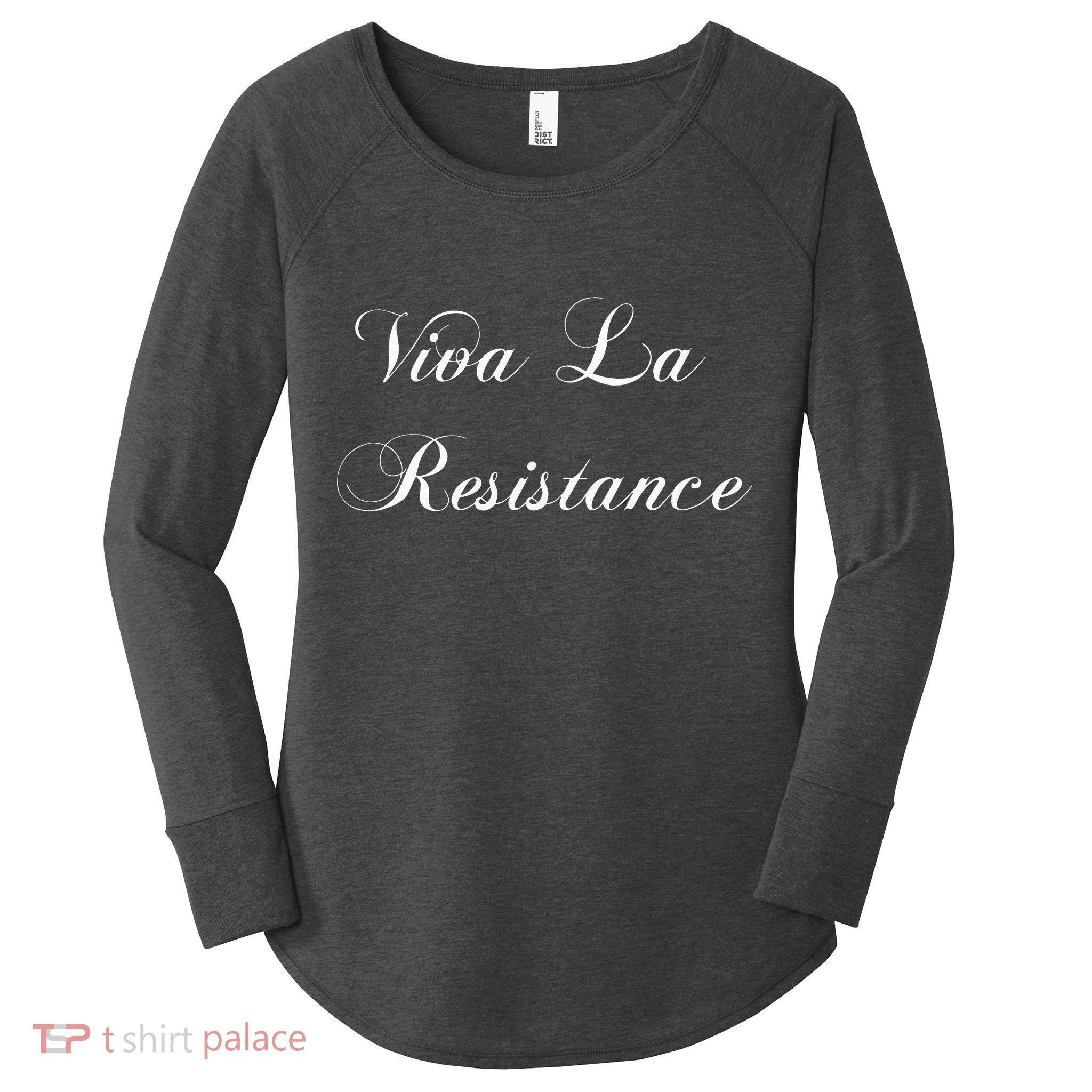Viva La Resistance French Resist Anti Trump Women's Perfect Tri Tunic Long Sleeve Shirt