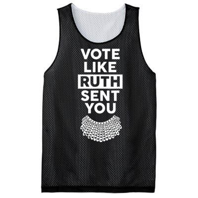 Vote Like Ruth Sent You Feminist Gift Mesh Reversible Basketball Jersey Tank