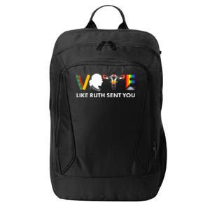 Vote Like Ruth Sent You Uterus Feminist Lgbt Usa President Kamalaharris City Backpack