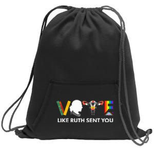 Vote Like Ruth Sent You Uterus Feminist Lgbt Usa President Kamalaharris Sweatshirt Cinch Pack Bag