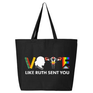 Vote Like Ruth Sent You Uterus Feminist Lgbt Usa President Kamalaharris 25L Jumbo Tote