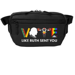 Vote Like Ruth Sent You Uterus Feminist Lgbt Usa President Kamalaharris Crossbody Pack