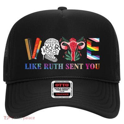 Vote Like Ruth Sent You High Crown Mesh Back Trucker Hat