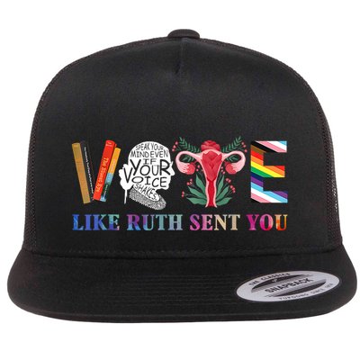 Vote Like Ruth Sent You Flat Bill Trucker Hat