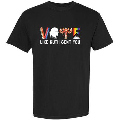 Vote Like Ruth Sent You Uterus Feminist Lgbt Funny Garment-Dyed Heavyweight T-Shirt