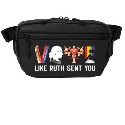 Vote Like Ruth Sent You Uterus Feminist Lgbt Funny Crossbody Pack