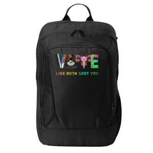 Vote Like Ruth Sent You Rbg Feminist Voting Inspirational Gift City Backpack