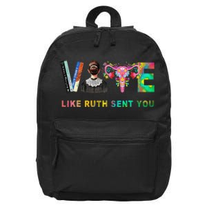 Vote Like Ruth Sent You Rbg Feminist Voting Inspirational Gift 16 in Basic Backpack