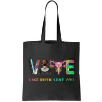 Vote Like Ruth Sent You Rbg Feminist Voting Inspirational Gift Tote Bag