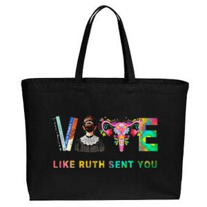 Vote Like Ruth Sent You Rbg Feminist Voting Inspirational Gift Cotton Canvas Jumbo Tote