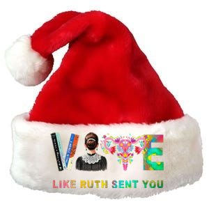 Vote Like Ruth Sent You Rbg Feminist Voting Inspirational Gift Premium Christmas Santa Hat