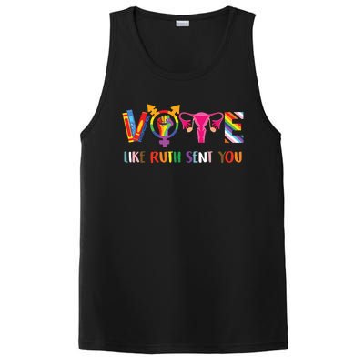 Vote Like Ruth Sent You Uterus Feminist Lgbt Retro PosiCharge Competitor Tank