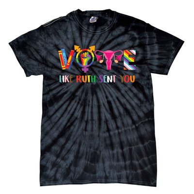 Vote Like Ruth Sent You Uterus Feminist Lgbt Retro Tie-Dye T-Shirt