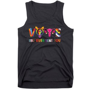 Vote Like Ruth Sent You Uterus Feminist Lgbt Retro Tank Top