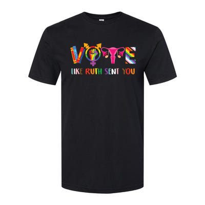 Vote Like Ruth Sent You Uterus Feminist Lgbt Retro Softstyle CVC T-Shirt