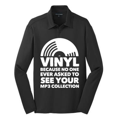 Vinyl Lp Record Vinyl Disc Silk Touch Performance Long Sleeve Polo