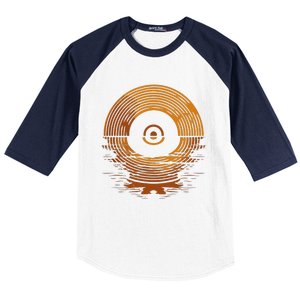 Vinyl Lp Records Sunset Vinyl Baseball Sleeve Shirt