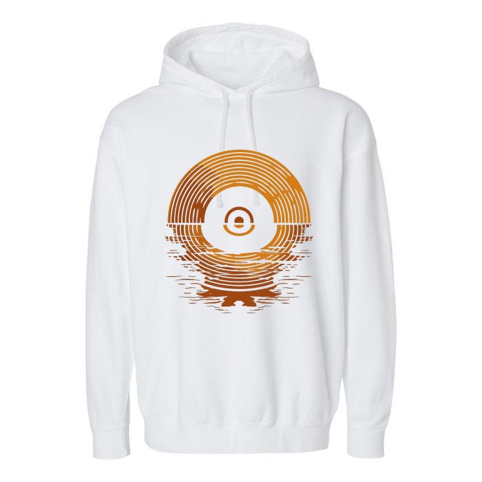 Vinyl Lp Records Sunset Vinyl Garment-Dyed Fleece Hoodie