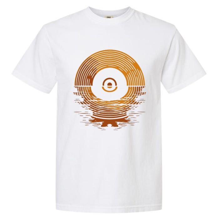 Vinyl Lp Records Sunset Vinyl Garment-Dyed Heavyweight T-Shirt