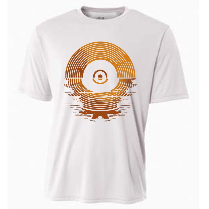 Vinyl Lp Records Sunset Vinyl Cooling Performance Crew T-Shirt