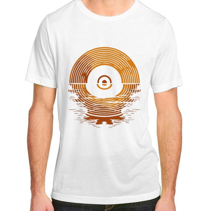 Vinyl Lp Records Sunset Vinyl Adult ChromaSoft Performance T-Shirt