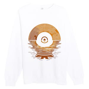 Vinyl Lp Records Sunset Vinyl Premium Crewneck Sweatshirt